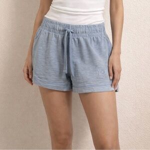 PINK Victoria's Secret Sky Blue Elastic Drawstring Lounge Shorts